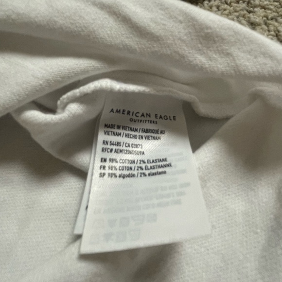 NWT - American Eagle Women’s White Collar Croptop Shirt (White / XL) - Picture 5 of 5